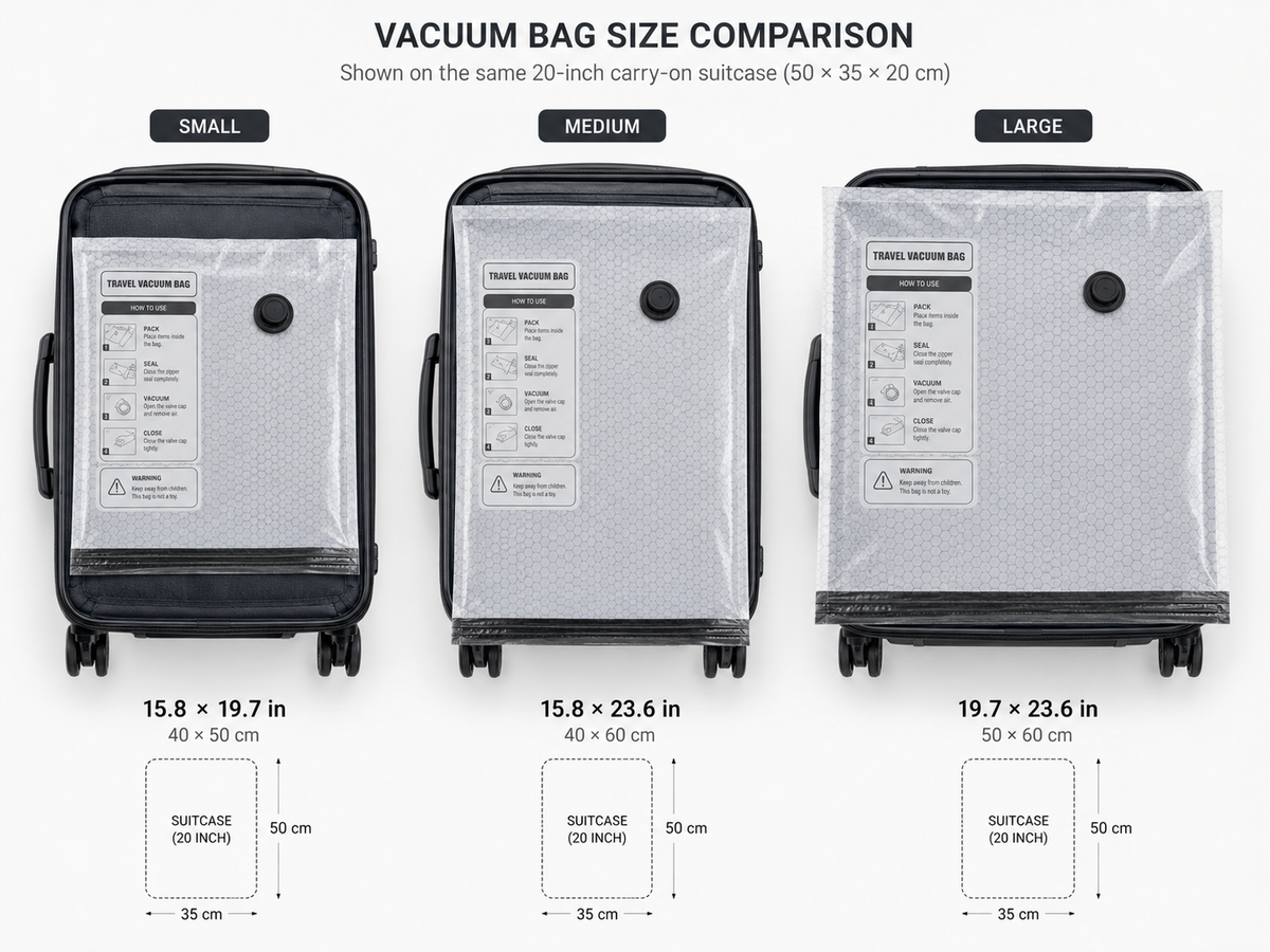 VacuFly Travel Compression Kit — 15 Vacuum Bags + Cordless Pump