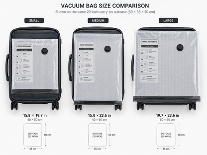VacuFly Travel Compression Kit — 15 Vacuum Bags + Cordless Pump